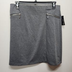 NWT George Skirt Large Size 12‎ - 14  A-Line Gray Casual Office B552